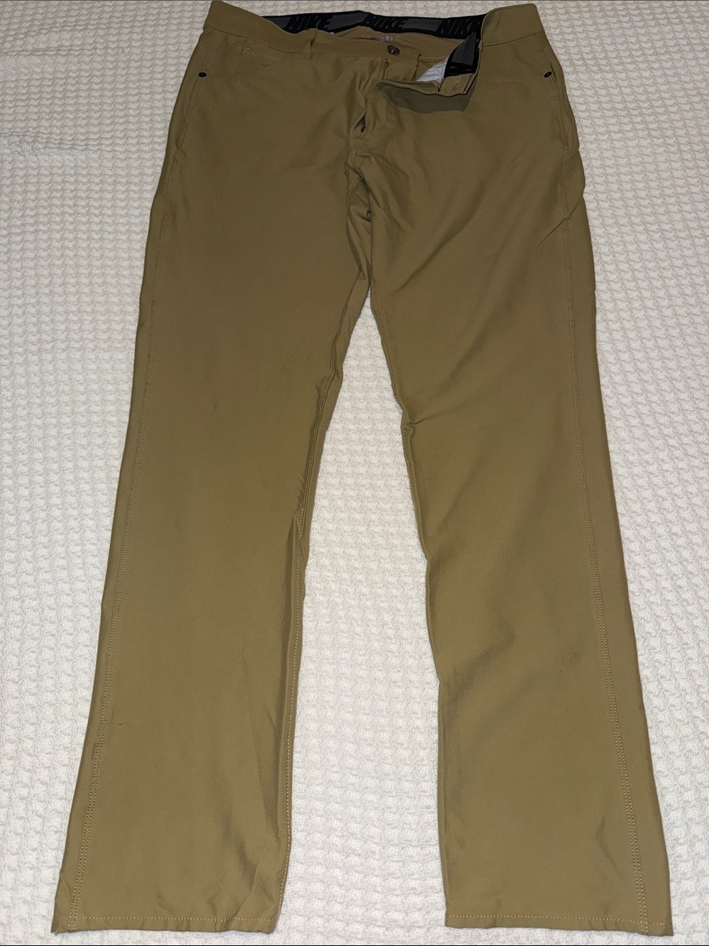 Nike Men's Tan Dry Fit Golf Pant 34x34 with Score Card Pocket